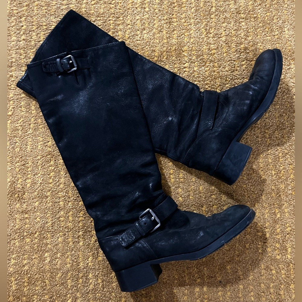 Prada Suede leather Moto Boots